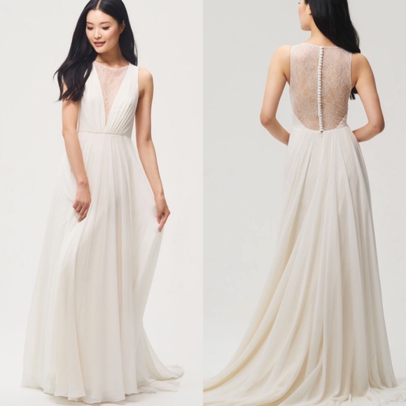 Jenny Yoo Fallon Wedding Gown Size 0 NWOT - Picture 1 of 10